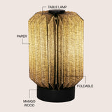 Tide 8.5" Modern Minimalist Paper Pleated Column Accent LED Table Lamp
