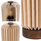Tide 8.5" Modern Minimalist Paper Pleated Column Accent LED Table Lamp
