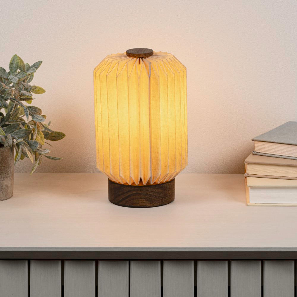 Tide 8.5" Modern Minimalist Paper Pleated Column Accent LED Table Lamp