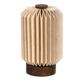 Tide 8.5" Modern Minimalist Paper Pleated Column Accent LED Table Lamp