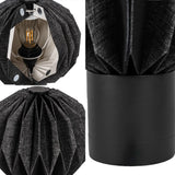 Wolfie 11" Modern Minimalist Paper Pleated Orb Accent LED Table Lamp