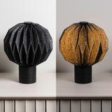 Wolfie 11" Modern Minimalist Paper Pleated Orb Accent LED Table Lamp