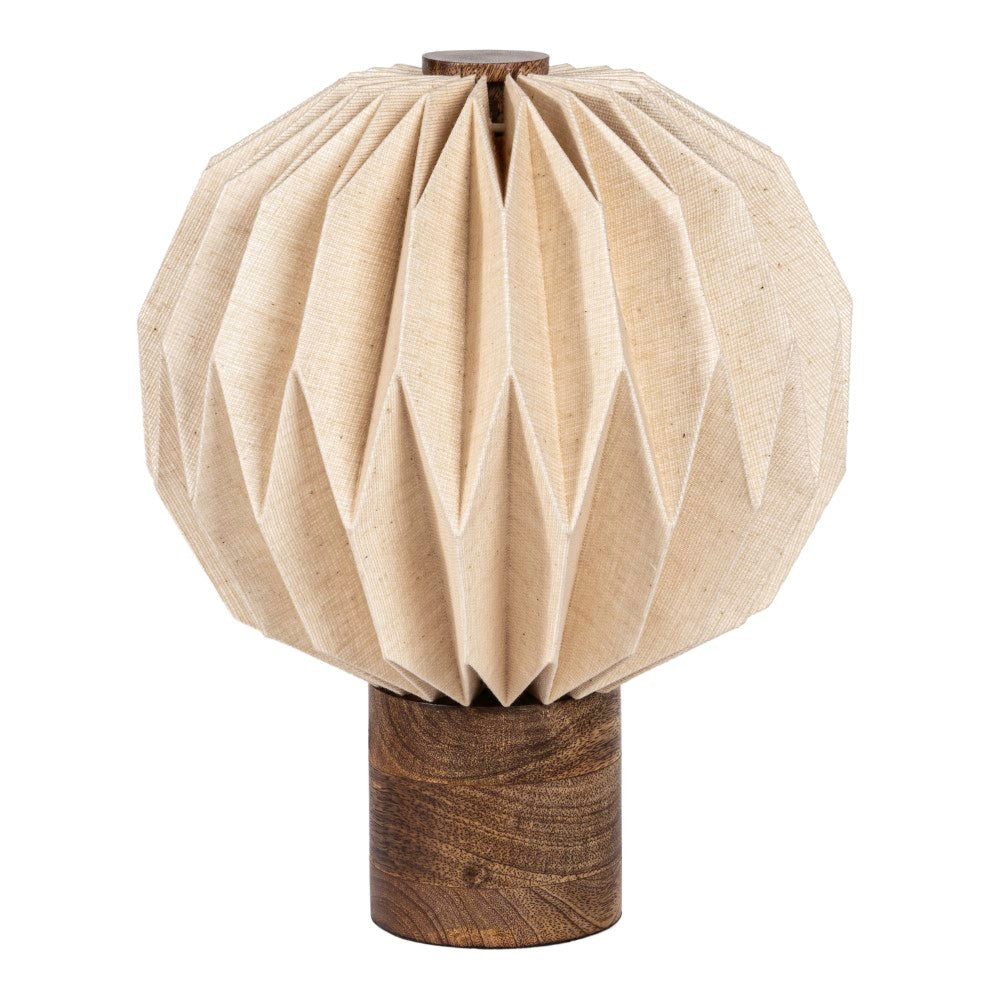 Wolfie 11" Modern Minimalist Paper Pleated Orb Accent LED Table Lamp