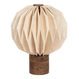 Wolfie 11" Modern Minimalist Paper Pleated Orb Accent LED Table Lamp