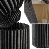 Nova 37" Modern Minimalist Pleated Shade Floor Lamp