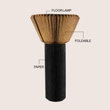 Nova 37" Modern Minimalist Pleated Shade Floor Lamp