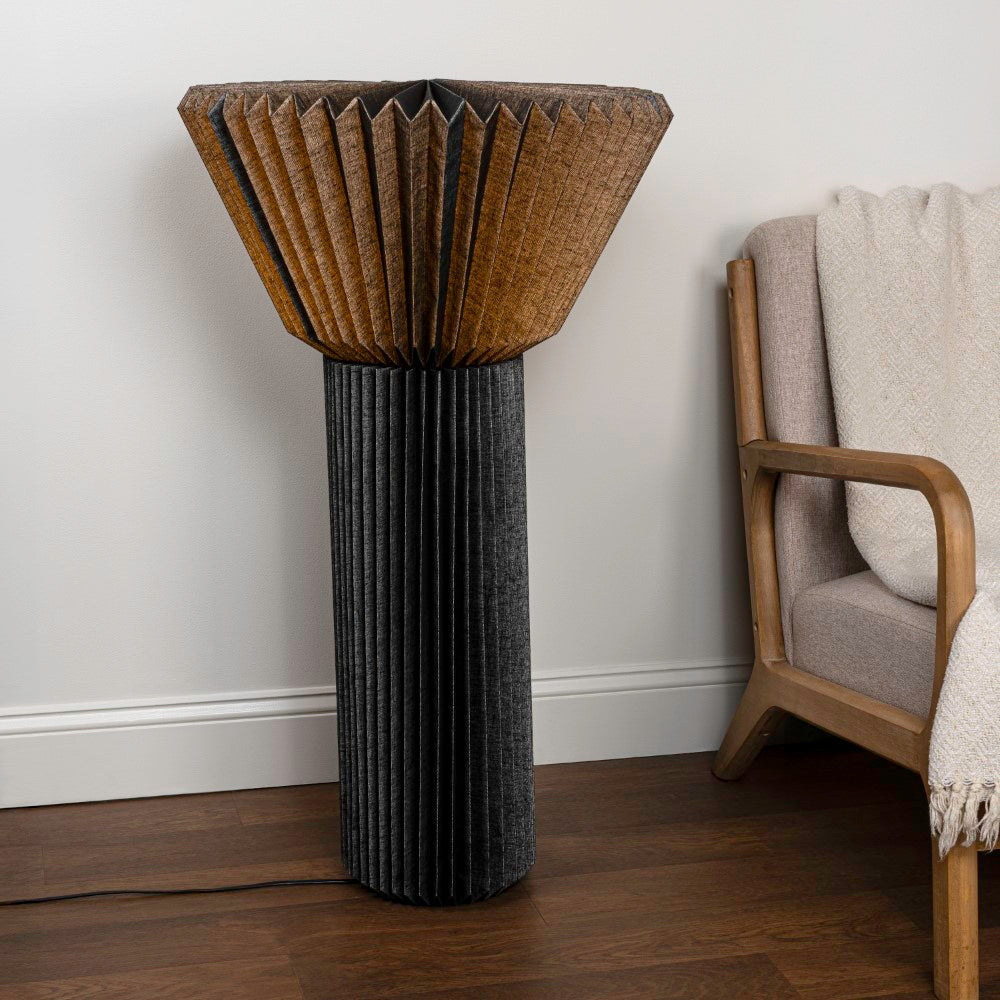 Nova 37" Modern Minimalist Pleated Shade Floor Lamp