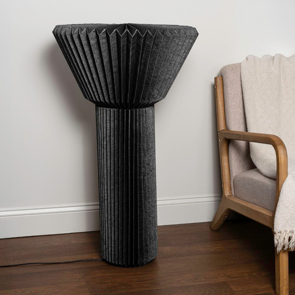 Nova 37" Modern Minimalist Pleated Shade Floor Lamp