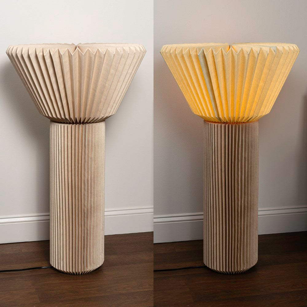 Nova 37" Modern Minimalist Pleated Shade Floor Lamp