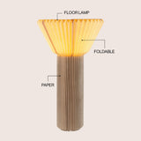 Nova 37" Modern Minimalist Pleated Shade Floor Lamp