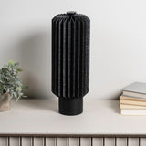 Orion 15.75" Modern Minimalist Paper Pleated Column Accent LED Table Lamp
