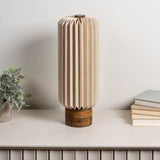 Orion 15.75" Modern Minimalist Paper Pleated Column Accent LED Table Lamp