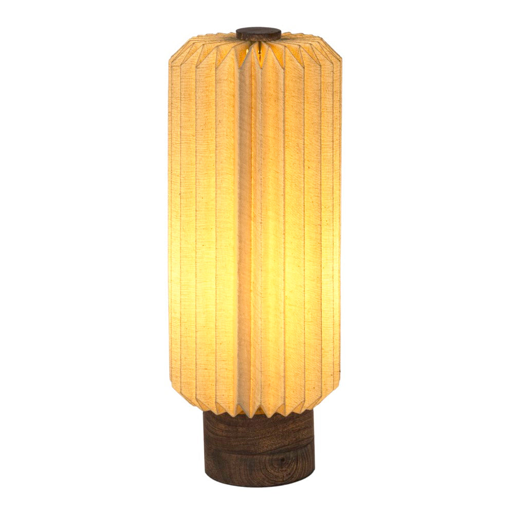 Orion 15.75" Modern Minimalist Paper Pleated Column Accent LED Table Lamp