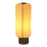 Orion 15.75" Modern Minimalist Paper Pleated Column Accent LED Table Lamp