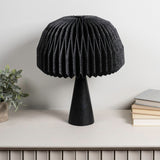 Eclipse 16" Modern Minimalist Paper Pleated Shade Mushroom Accent LED Table Lamp