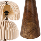 Eclipse 16" Modern Minimalist Paper Pleated Shade Mushroom Accent LED Table Lamp