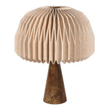 Eclipse 16" Modern Minimalist Paper Pleated Shade Mushroom Accent LED Table Lamp
