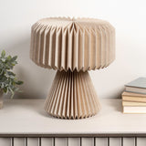 Selene 12.8" Modern Art Deco Paper Pleated Shade Accent LED Table Lamp