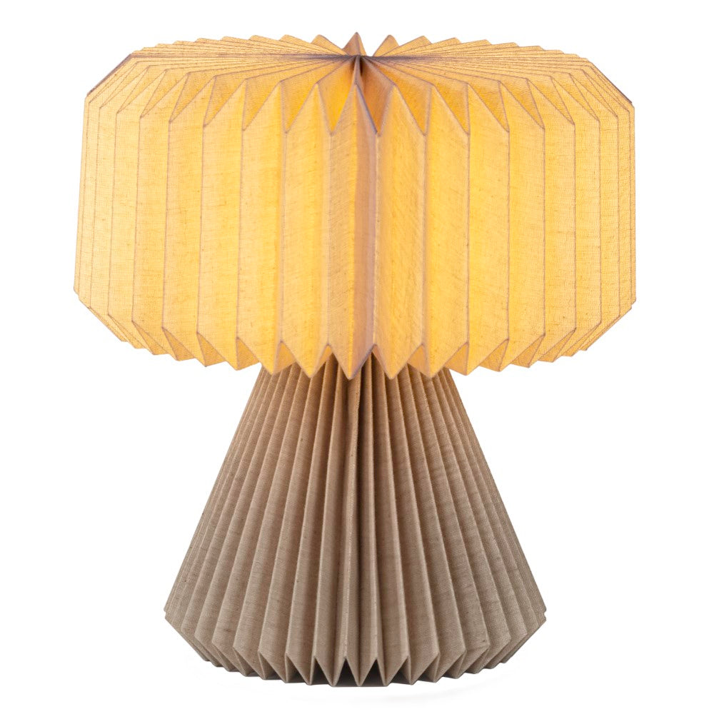 Selene 12.8" Modern Art Deco Paper Pleated Shade Accent LED Table Lamp
