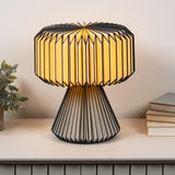 Selene 12.8" Modern Art Deco Paper Pleated Shade Accent LED Table Lamp