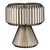 Selene 12.8" Modern Art Deco Paper Pleated Shade Accent LED Table Lamp