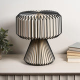Selene 12.8" Modern Art Deco Paper Pleated Shade Accent LED Table Lamp