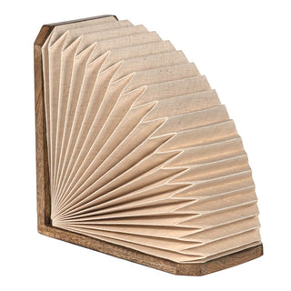 Stag Modern Art Deco Paper Half Pleated Fan LED Table Lamp