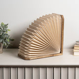 Stag Modern Art Deco Paper Half Pleated Fan LED Table Lamp