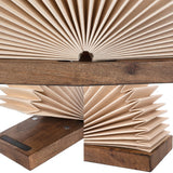 Stag Modern Art Deco Paper Half Pleated Fan LED Table Lamp