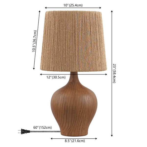 Dimension Image Brown Wood Finish