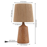 Vionel 22.25" Classic Cottage Tapered Resin/Metal LED Table Lamp with Paper Rope Shade