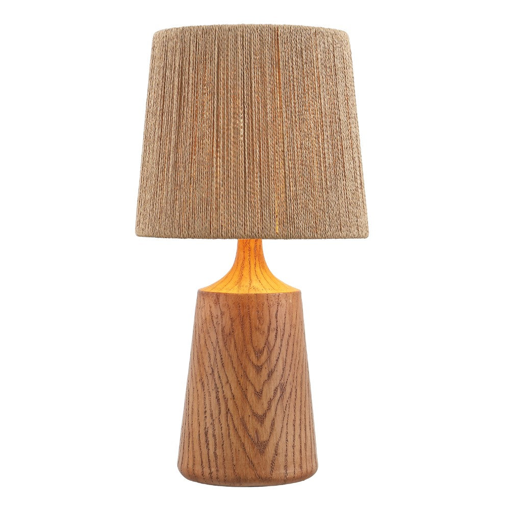 Vionel 22.25" Classic Cottage Tapered Resin/Metal LED Table Lamp with Paper Rope Shade