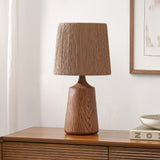 Vionel 22.25" Classic Cottage Tapered Resin/Metal LED Table Lamp with Paper Rope Shade