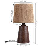 Vionel 22.25" Classic Cottage Tapered Resin/Metal LED Table Lamp with Paper Rope Shade