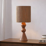 Soveya Taper 23.5" Rustic Cottage Resin/Metal LED Table Lamp with Paper Rope Shade