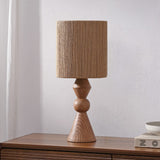 Soveya Taper 23.5" Rustic Cottage Resin/Metal LED Table Lamp with Paper Rope Shade