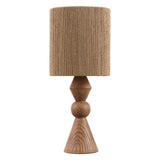 Soveya Taper 23.5" Rustic Cottage Resin/Metal LED Table Lamp with Paper Rope Shade