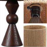 Soveya Taper 23.5" Rustic Cottage Resin/Metal LED Table Lamp with Paper Rope Shade