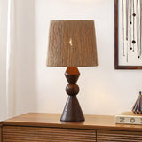 Soveya Taper 23.5" Rustic Cottage Resin/Metal LED Table Lamp with Paper Rope Shade