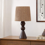 Soveya Taper 23.5" Rustic Cottage Resin/Metal LED Table Lamp with Paper Rope Shade