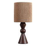 Soveya Taper 23.5" Rustic Cottage Resin/Metal LED Table Lamp with Paper Rope Shade