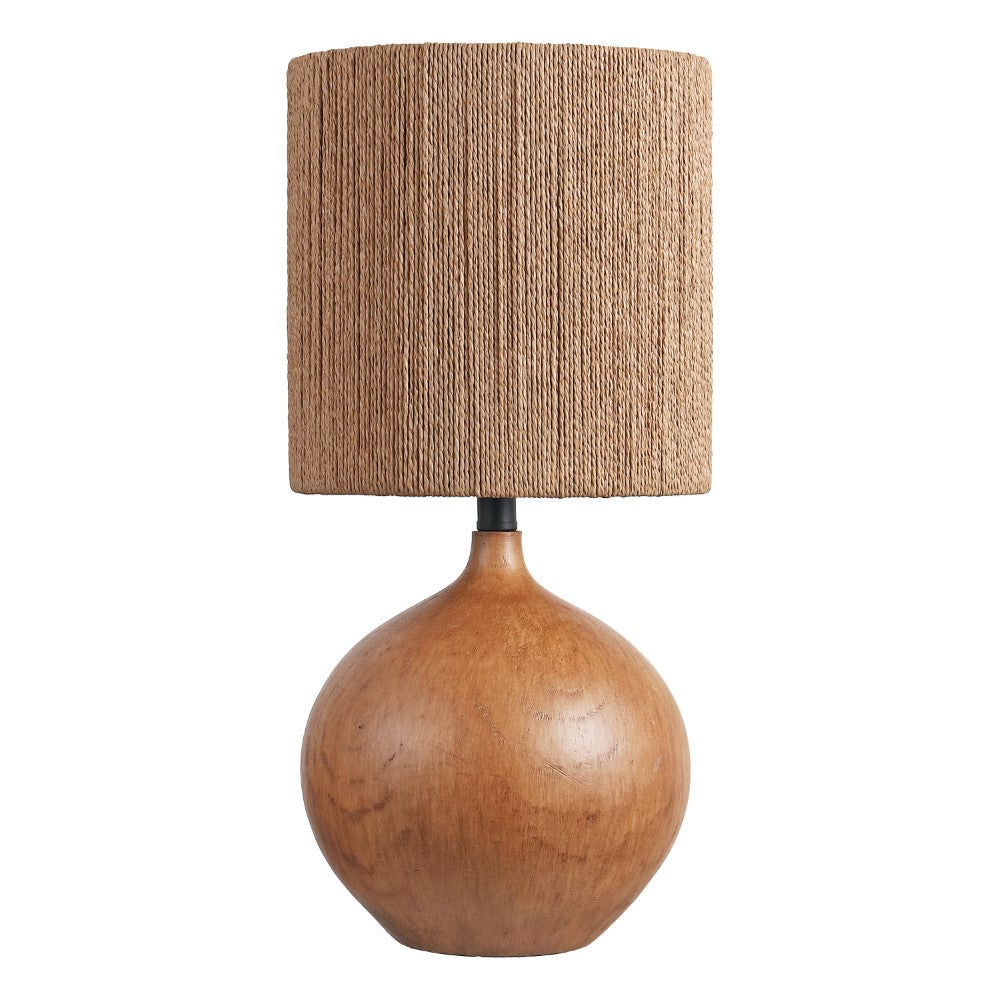 Selora 22.75" Rustic Bohemian Resin/Metal Round Table Lamp with Paper Rope Shade