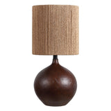 Selora 22.75" Rustic Bohemian Resin/Metal Round Table Lamp with Paper Rope Shade