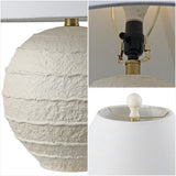 Elynt 21" Coastal Cottage Textured Resin/Metal Ridged LED Table Lamp
