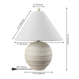 Elynt 21" Coastal Cottage Textured Resin/Metal Ridged LED Table Lamp