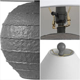 Elynt 21" Coastal Cottage Textured Resin/Metal Ridged LED Table Lamp