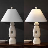 Trevolux 28" Organic Minimalist Textured Resin/Metal Stacked LED Table Lamp