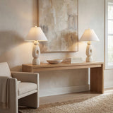 Trevolux 28" Organic Minimalist Textured Resin/Metal Stacked LED Table Lamp