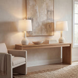 Voltely 24.75" Modern Scandinavian Textured Resin/Metal Gourd LED Table Lamp