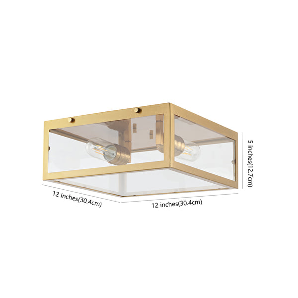 Dimension Image Brass Gold/Clear / 2 Light